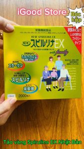 Tảo vàng Spirulina EX Nhật Bản (1 set 2 lọ mỗi lọ 1000 viên)