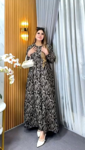 Gamis Bunga Naira Rayon Premium: Pakaian Formal Wanita Elegan