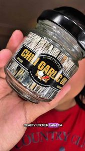 24 pcs. generic sticker for chili garlic oil 120ml bottle