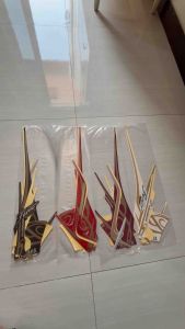 STIKER STRIPING LIS LES BODY YAMAHA FINO PREMIUM 125 2016 MERAH DOFF