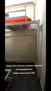 Loft bed customize singapore for helper room /bomb shelter /store room/utility