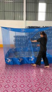 มุ้ง ประตู ต่อชาย ขนาด 8 ฟุต เนื้อผ้าพริกไทย ตาถี่