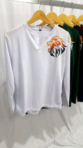 Kaos Hanley Motif Singa Lengan Panjang: Kaos Pria Dewasa Termurah