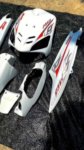Cover full body yamaha mio sporty fullset body halus mio sporty putih plus stripping