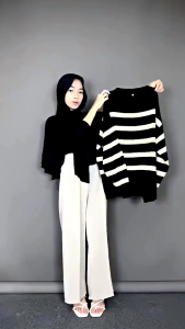 Syaqueen fashion SWEATER RAJUT MAUDY KNITWEAR ATASAN WANITA