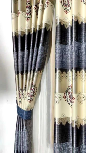 Gorden Blackout Import Lebar 130 Tinggi 230 Motif Printing Batik Lembut Tebal Model Smokring