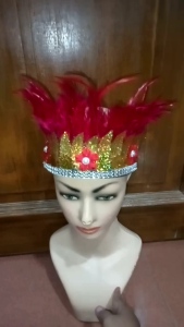 mahkota bulu dayak sakura kecil