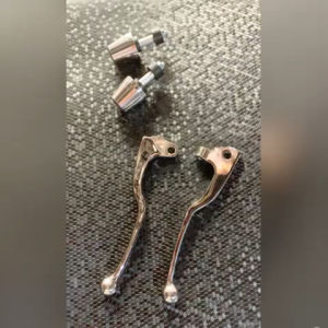 HANDLE SET / HANDLE REM KANAN HANDLE KOPLING KIRI FORCE 1 ZR / F1ZR / + JALU STANG CHROME KROM ( SATU SET )