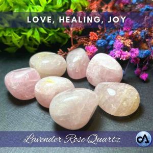 HQ Lavender Rose Quartz Tumbled Stone: A Natural Crystal for Love & Forgiveness