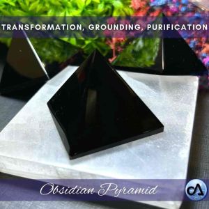 High Quality Black Obsidian Pyramid [PROTECTION AND ANTI-NEGATIVITY] Authentic Natural Crystals
