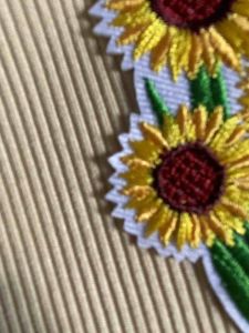 Beige Crop top for 1-7 years old girl with embroidered sunflower add up if not petite