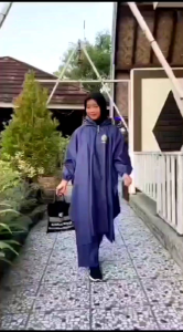 Jas Hujan Kelelawar & Ponco Celana Bahan PVC Tebal Nyaman Dipakai