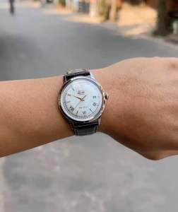 ĐỒNG HỒ NAM CHÍNH HÃNG Orient FAC00008W0 Automatic Bambino White Dial Black Leather For Men