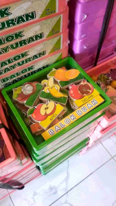 Mainan Balok Buah Mainan Replika Berdiri