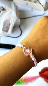 Gelang Manik Manik Bunga Model Anyam