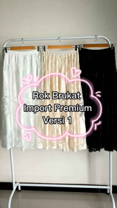 QUEEN - Rok Brukat Lace Motif Panjang Premium Import