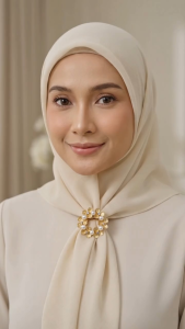 The Brooch Factory 1pc Kerongsang Klip Tudung Premium Preal Clip Brooch Hijab Muslimah K3526