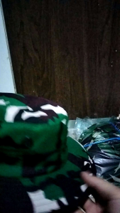 Topi Rimba Kawat TNI Loreng Velbetd Anti Air