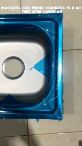 Wastafel Cuci Piring Stainless 75 x 40 free Afur Saringan