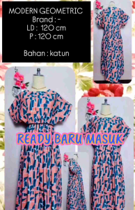 (NewUp 17Nov) Dress wanita JUMBO 120 up XXXXL Tunik Dress Preloved Impor Lengan Pendek Balon biasa