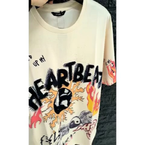 KAOS OVERSIZE PRIA/WANITA/SPOON/MOTIF HEARTBEAT 98