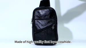 Tas Selempang Pria Vintage Kulit Sapi Asli - Kapasitas Besar Tas Dada Casual Sling Bag Polos Kulit