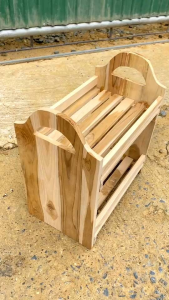 ตะกร้าวางแก้ว ตะกร้าวางขนม ตะกร้าวางของ ตะกร้าเอนกประสงค์(งานไม้สัก)