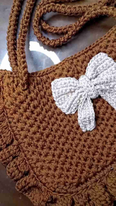 tas rajut handmade Chanda tas ruffle Korea shoulder bag