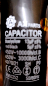 13+4 UF 450VAC Washing Machine /Driyer Dual Run Capacitor