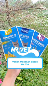 Mr.vet pouch 70g - Mr vet wet food cat all life stages - Mr vet makan basah untuk kucing semua usia