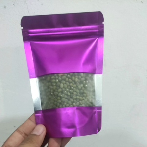 kemasan standing pouch window 10x15 cm premium transmetz 7 warna premium ISI 50 (M)