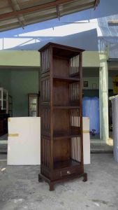 ชั้นไม้สัก สีโอ๊คเม็ดมะขาม สูง 180 x กว้าง 50 x ลึก 30 cm. (ประกอบแล้ว) ชั้นวางของ 4 ชั้น ไม้สักแท้ทุกชิ้นส่วน ลงสีแล๊กเกอร์ แข็งแรง มีประกันการจัดส่ง