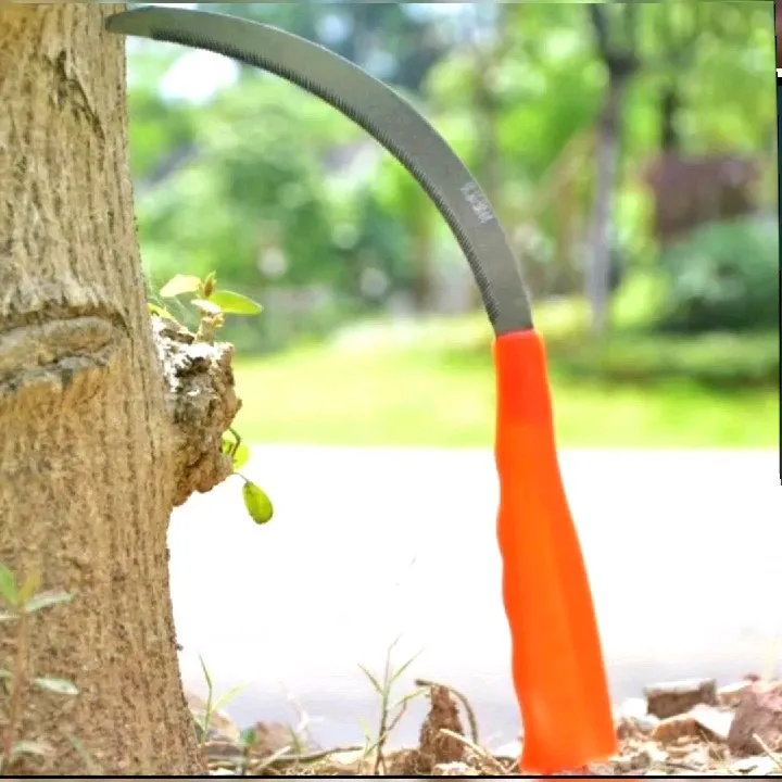 เคียวตัดหญ้าสแตนเลสเกรด 304 น้ำหนักเบา คม ฟันลึก