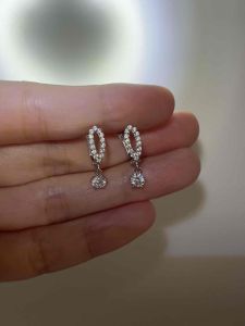 Anting Perak Asli Silver 925 Lapis Emas Putih Asli Awet