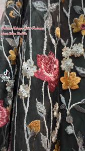 PROMO MURAH!! Kain Tulle Garden Premium | Bahan Kebaya Kombinasi Warna | Kain Meteran