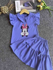 FREE NAMA|Setrok Anak Perempuan 1 sampai 7 tahun Karakter Lucu Bahan Knit Mexico