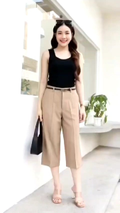 Sky กางเกง5ส่วน ราคาถูกต้อง ผ้าคอตตอนโซดา ความยาว 30-31นิ้ว ถูกเสร็จและนอกเวลา เอวสูงกำลังดี ทรงสวยเก็บหน้าท้อง เป็นสินค้าที่ไม่ต้องผ่า ผ้าไม่หนาเกินไป