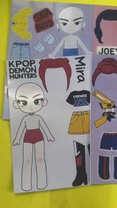 Set 6in1 sticker baby kpop demon hunter dễ thương