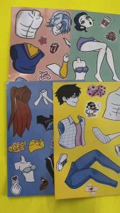 Set 8in1 sticker dán cặp đôi Kpop xinh đẹp