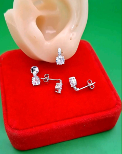 Giwang perak silver925 asli perak mata zircon