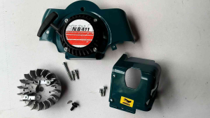 Xอะไหล่เครื่องตัดหญ้า (ยกset) ชุดฝาดึงสตาร์ท/จานไฟ +พร้อมน็อตยึด รุ่น 411 RBC411UMBC411U มากีต้า/มารูยาม่า *รุ่นถังยาว* งานคุณภาพอย่างดี ✓ตรงปก