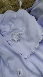 Mukena Dewasa Lajuran Terusan Langsungan Motif Bordir Mukena Santri Pondokan Mukena Kekinian Motif Terbaru Cantik Elegan Bahan Adem Mukena Katun Premium