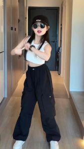 Celana Kargo import Anak Perempuan Usia 6-11 tahun celana panjang jeans import