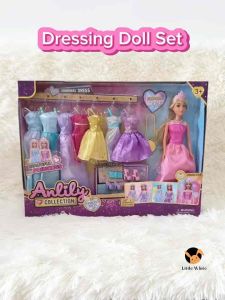 Little White Doll Set Pretend Play Supermarket Dressing Set Kids Girls Toy Mainan patung 儿童娃娃套装玩具家家酒