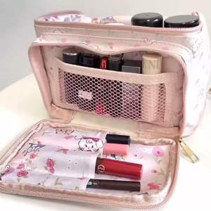พร้อมส่ง กระเป๋าเครื่องสำอาง Mikko ลายการ์ตูนสุดคิวท์ สีสันสดใส ความจุขนาดใหญ่ หนังPU กันน้ำ พกพาสะดวก