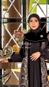 GAMIS TERBARU SYARI  SYARI TRENDI BRANDED PRODUK PREMIUM FASHION MODERN MEWAH ELEGAN BAJU DRESS ETNIK MUSLIM BATIK ETNIK HELENA DRESS