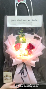 Bó hoa hồng sáp thơm mix màu vintage kèm túi tặng thiệp