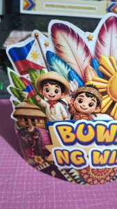 HEADDRESS Linggo ng Wika DIY A4 cut and assemble with Philippine flag sun family and cultural elements.