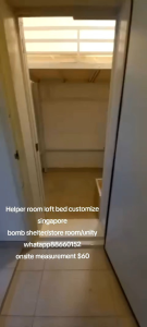 Loft bed customize singapore for helper room/bomb shelter/store room/unity
