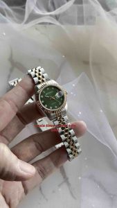 [Original] BNB10550-2697 (26mm) Bonia Noble Sapphire Womens Watch with Green Printed Bonia Logo Dial Dual Tone Rose Gold and Silver Stainless Steel Bracelet | Official Warranty